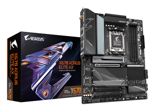 GIGABYTE X670 AORUS ELITE AX, AMD, Socket AM5, AMD Ryzen™ 7, Socket AM5, 192 GB, DDR5-SDRAM